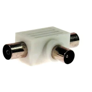 Sdoppiatore d‘ antenna 1 spina 2 prese coassiali 9,5 mm 29426 Uitverkoop